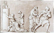 TOMMASO MINARDI, Design for a frieze, pen and brown ink